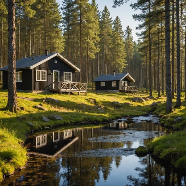 Quels chalets en Suède offrent des séjours avec des cours de cuisine locale et des randonnées en forêt?